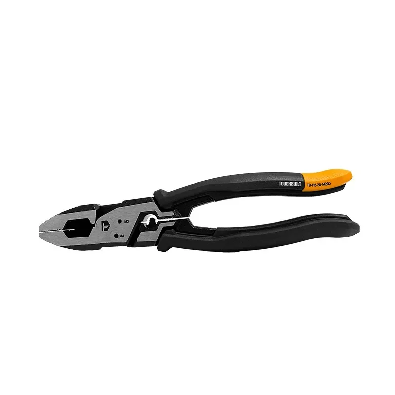 ToughBuilt TB-H3-20-M200 8-inch Industrial-Grade Ergonomic Multi-Function Flat-Nose Wire Cutters Tools Accessories