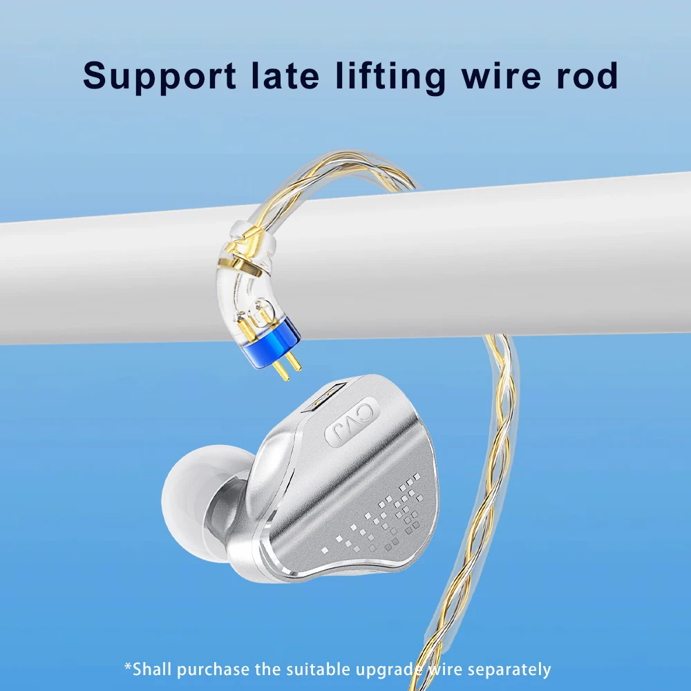 CVJ 1DD + 7BA سماعات أذن سلكية هجينة داخل الأذن سماعات موسيقى 2pin 0.78 HiFi IEMs سماعات أذن لمراقبة الصوت عالية الدقة