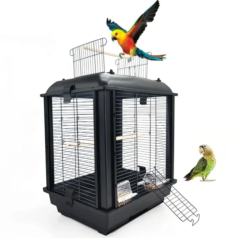 plastic base tray retractable iron wire Canary large spot parrot cage metal bird cage