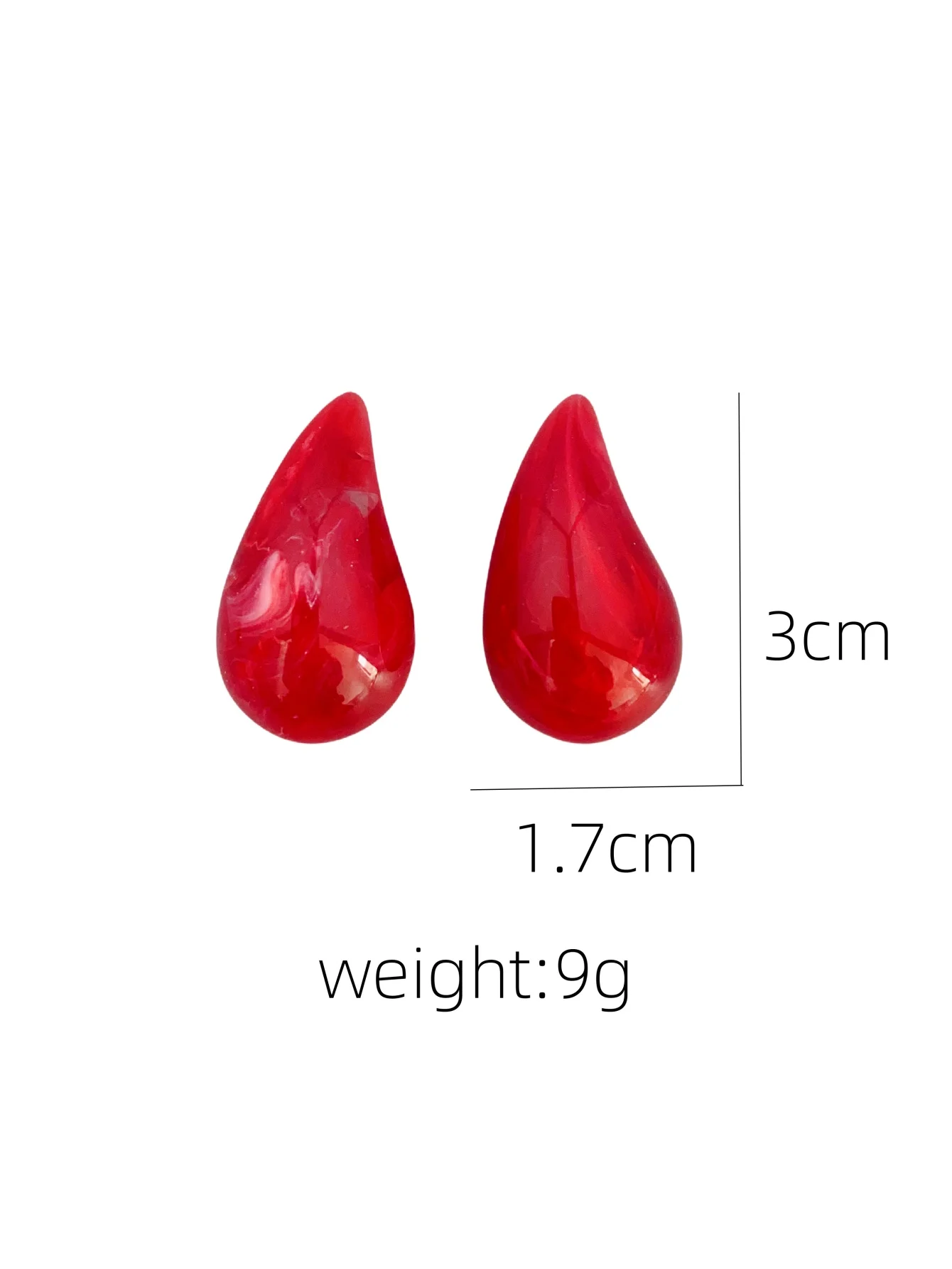 Set of 3 Pairs of Water Drop Stud Earrings in Different Colors for Women earrings for women