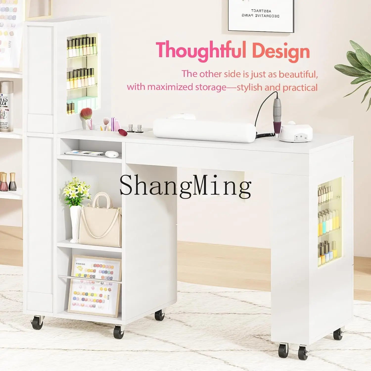 FG Vitrine Außenhandel Versorgung Creme Stil Make-up Tisch Internet Celebrity Business Advanced Sense Maniküre Tisch