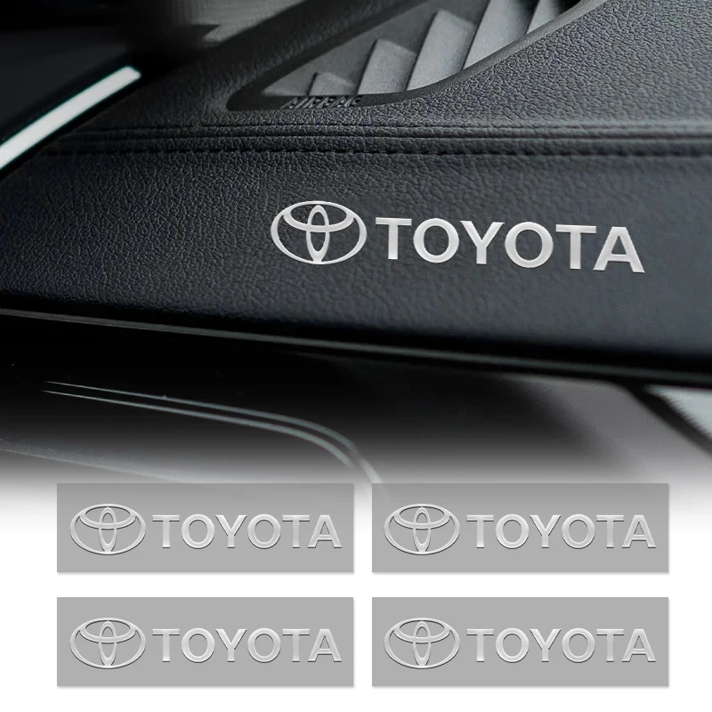 Adesivi in metallo per auto Adesivi a prova di sporco Emblema in metallo Adesivi per tergicristallo per auto per Toyota Crown Corolla YARIS C-HR Hilux Rav4