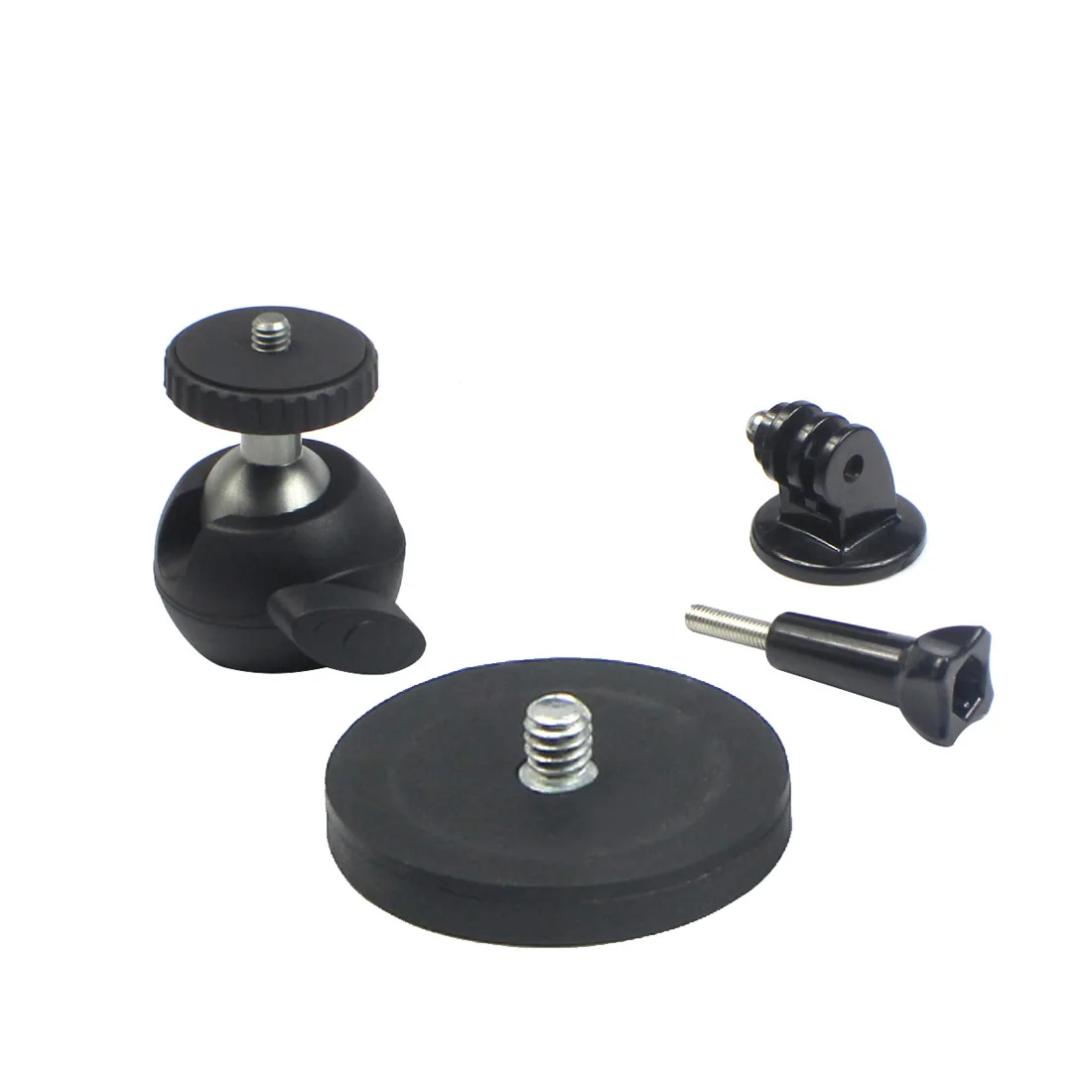 Magnetischer Magnet Auto-Saugnapf-Basis, Durchmesser 66 mm/43 mm, 1/4 Zoll Stativ-Adapter, Kugelkopf für GoPro-Kamera, Osmo Pocket Gimbal, Mobiltelefon – Detail 1