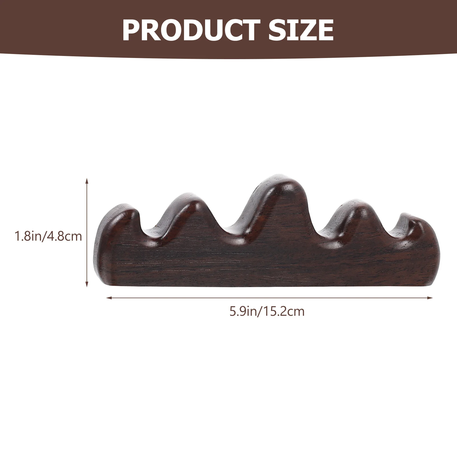 Sandalwood Pen Holder Mountain Shape Design Calligraphy Sumi Writing Brush Rest Desktop Organizer For Ink Pens