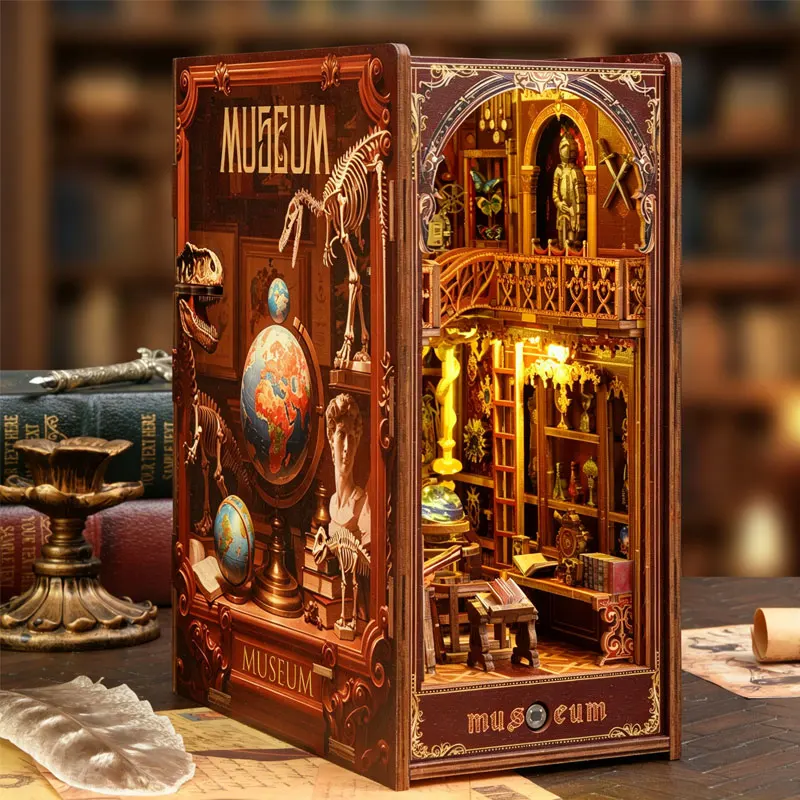 DIY Book Nook Kit 3D Wooden Puzzle Miniature Doll House Building