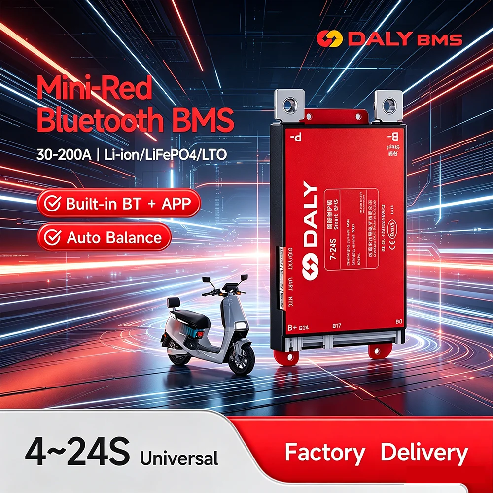 Daly Smart BMS Lifepo4 4S  Li-Ion LTO 30A 40A 60A 80A 100A 150A 200A 4S 6S 8S 12S 13S 14S 16S 17S 20S 24S Bluetooth UART BMS Bat view 2
