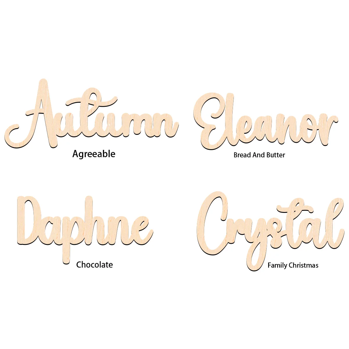 

1 pc new Bread And Butter fonts Customized Name Wood Material Wooden Sign Wall Mounted Decorative Plaque for Bedroom