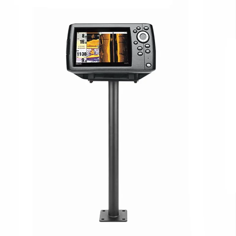 Stainless steel 304 and Black powder coating Anti-corrosion Marine Fish Finder Mount Electronic Display Column Mount