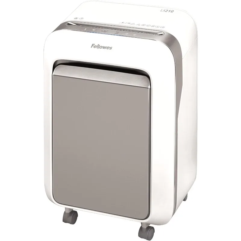 Fellowes LX210 P-4 Micro-Cut Paper Shredder, Jam-Proof Heavy-Duty Paper Shredder for Office, 16 Sheet Capacity, White