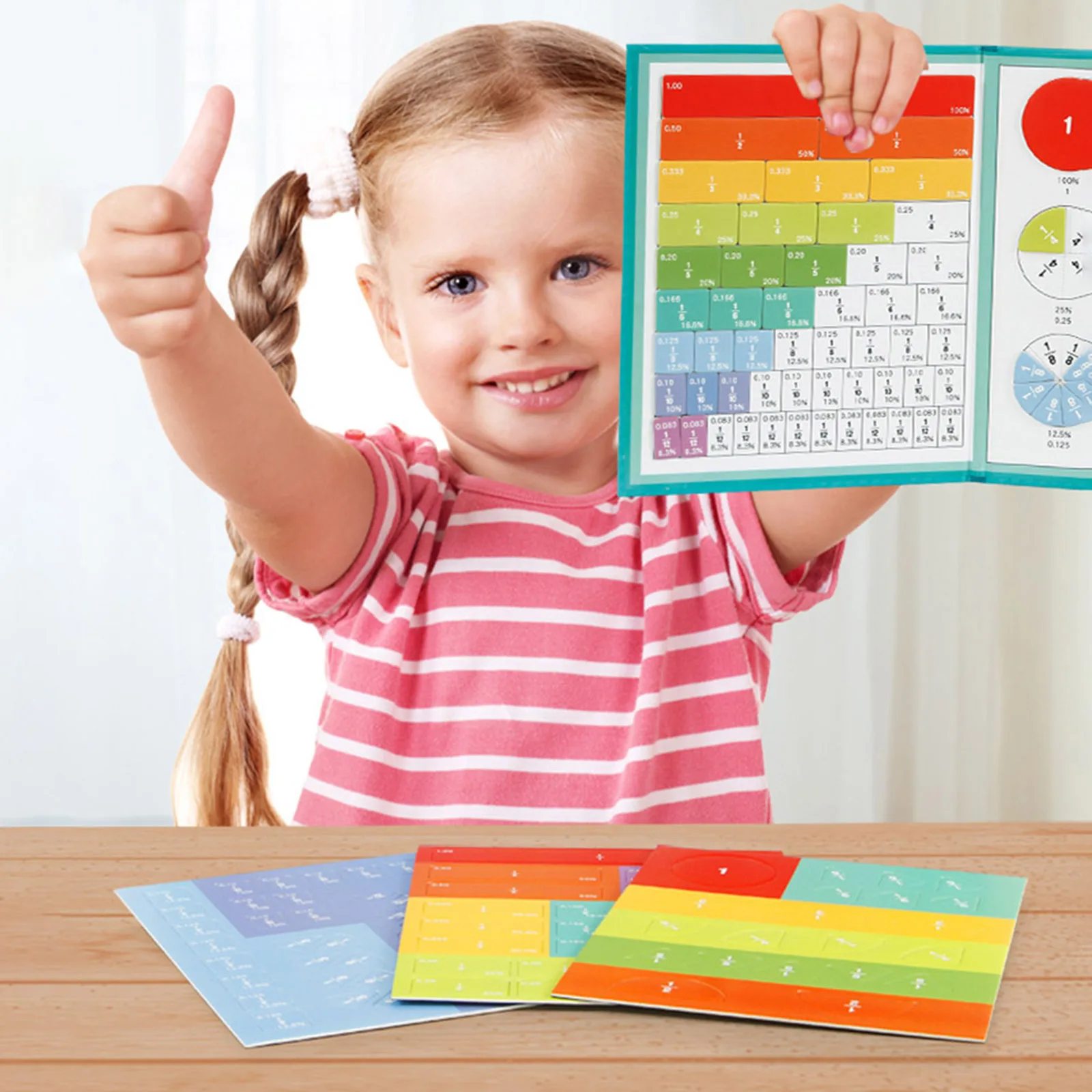 Magnetic Fraction Calculation Education Tool Math Manipulatives Set Magnetic Fraction Educational Puzzle for Kids