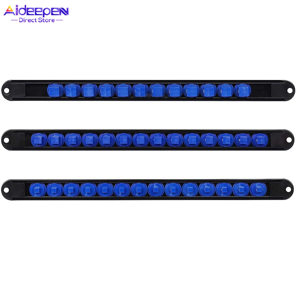 1/4 3/8 1/2 pollici chiave a tubo organizzatore supporto chiave girevole base di stoccaggio presa clip supporto binario presa organizzatore strumento