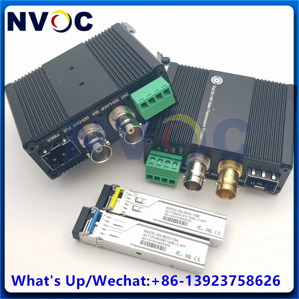 3GSDI Fiber Extender 1080P@60HZ 3G-SDI Over Fibre Converter Broadcast Level Single-Mode Single Fiber 20KM LC Connector Module