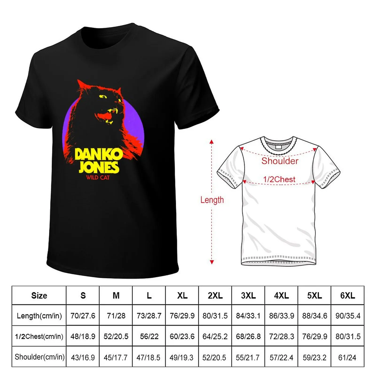 Danko-Jones-Wild-Cat Underwaist Funny Jersey Casual Sleeveless Vest T Shirt Black T-Shirt blue archive mens designer t shirt