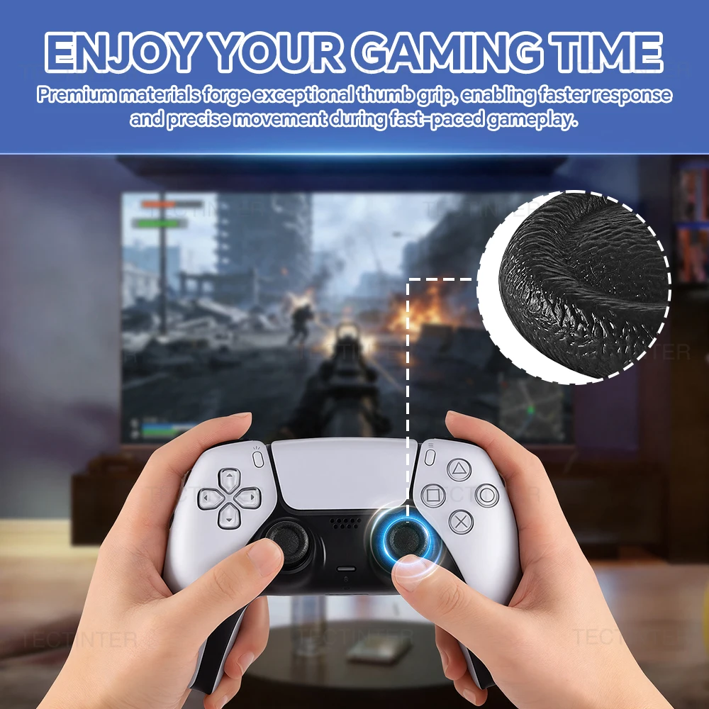 2/6PCS Joystick Replacement Caps for PS5/PS4 Controller Thumbstick Grip Cover Repair Parts for PlayStation 5 Gamepad Accessories - view 5