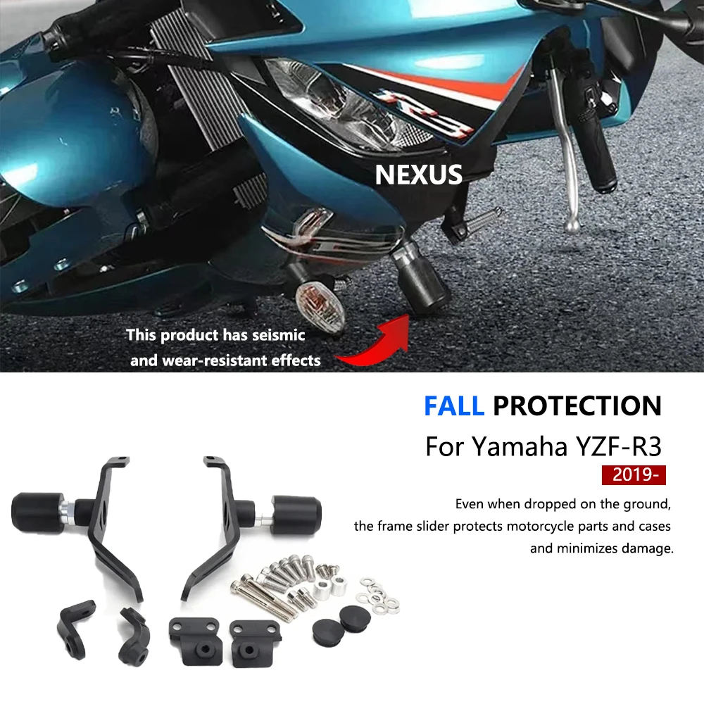 Motorcycle Falling Crash Protector Guard BaAccessories Engine Frame Slider AntiFor Yamaha YZF-R3 YZF R3 2019-UP 2020 2021 2022