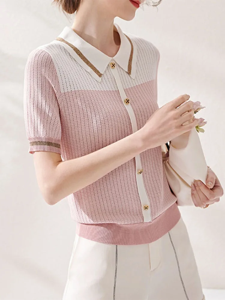 الحرير الجليدي الجوف خارج ort Sve محبوك irt عادية التخسيس الصيف أعلى طوق قاعدة irt Faionable تخفيف Sle #5