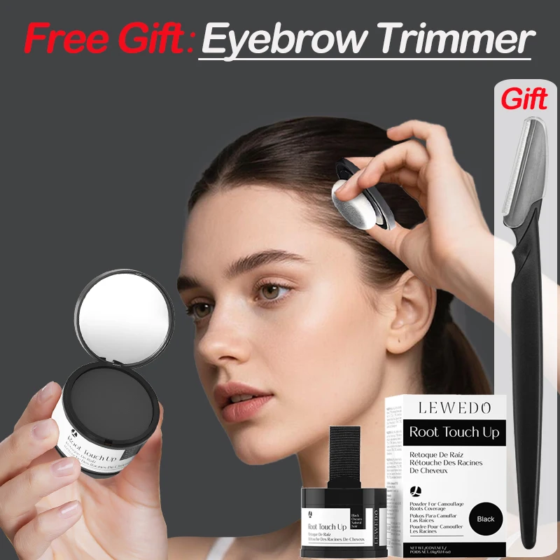 

Hairline Powder Hair Fluffy Powder Root Cover Up Black Waterproof Hair Shadow Powder Hair Loss Hairline Shadow Conceale