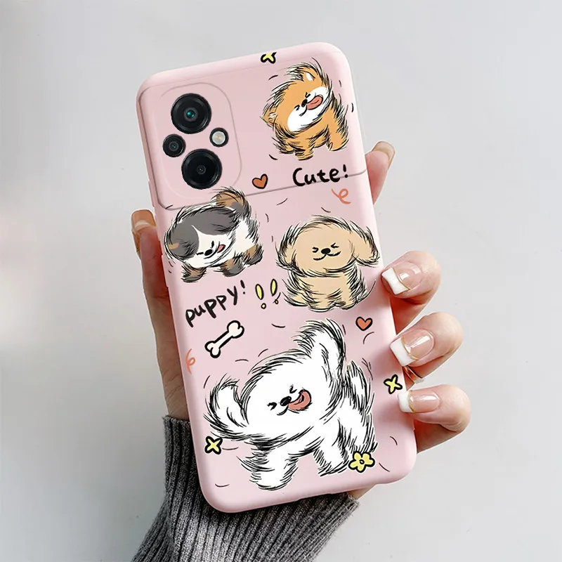 Per Xiaomi POCO M5 custodia Cute Cartoon Cat Fox Soft Silicone Coque per POCO M5 M5S M4 Cover TPU Fundas protettivo per custodia POCO M5