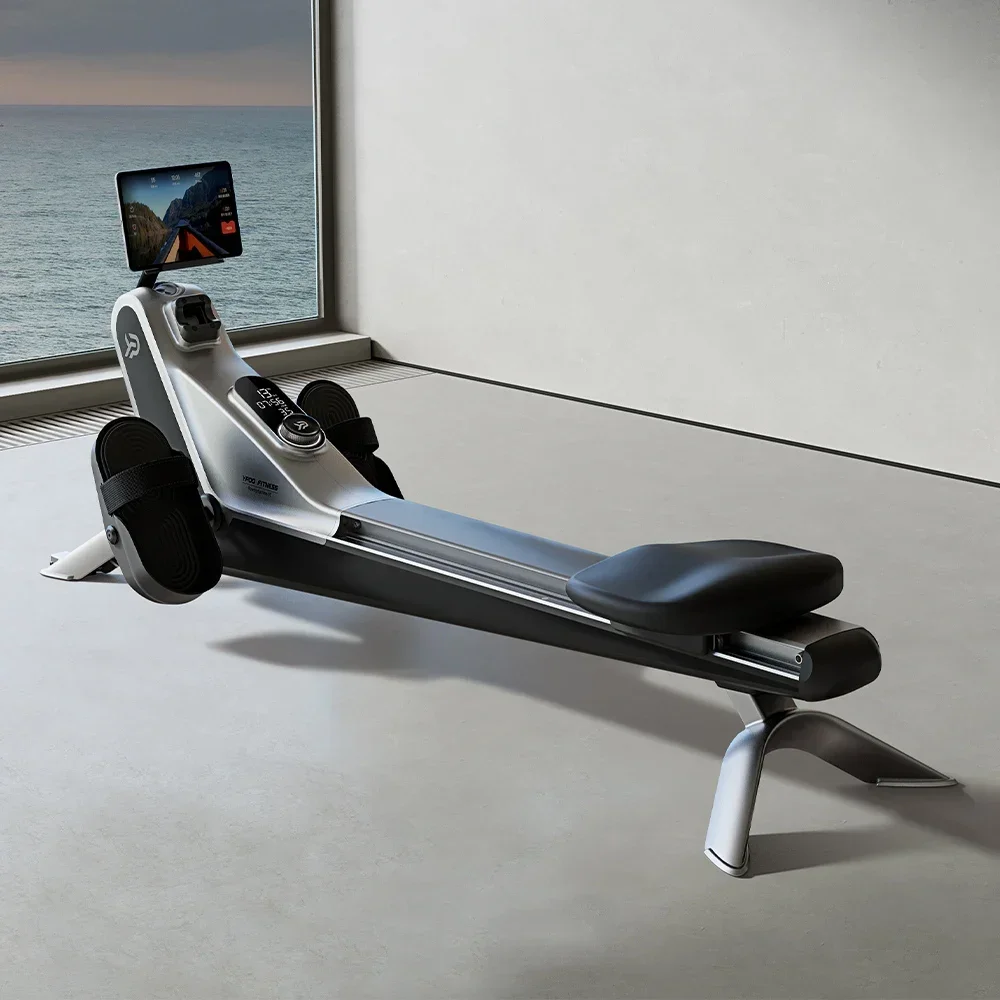 آلة تجديف الهواء المغناطيسية الجديدة المصنوعة من الألومنيوم عالي الجودة للياقة البدنية التجارية مع تطبيق YPOOFIT