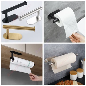 Suporte De Toalha De Papel De Cozinha, Suporte De Papel Higiênico, Rack De Tecido Adesivo, Dispenser De Guardanapo, Armário De Armazenamento, Acessórios Do Banheiro, 1 Pc, 2Pcs 8 principais vendas porta toalha de papel cozinha - №8