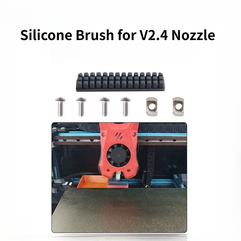 

Silicone Nozzle Cleaning Brush Kit for Voron 2.4 3D Printer Nozzle Wiper