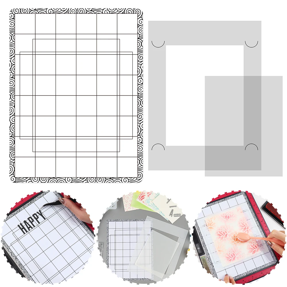 

Versatile Stick and Stamp Mat 6.25*8.25 inch Stick and Stamp Blending Buddy for Positioning Die Cut Letters DIY Color Craft 2022