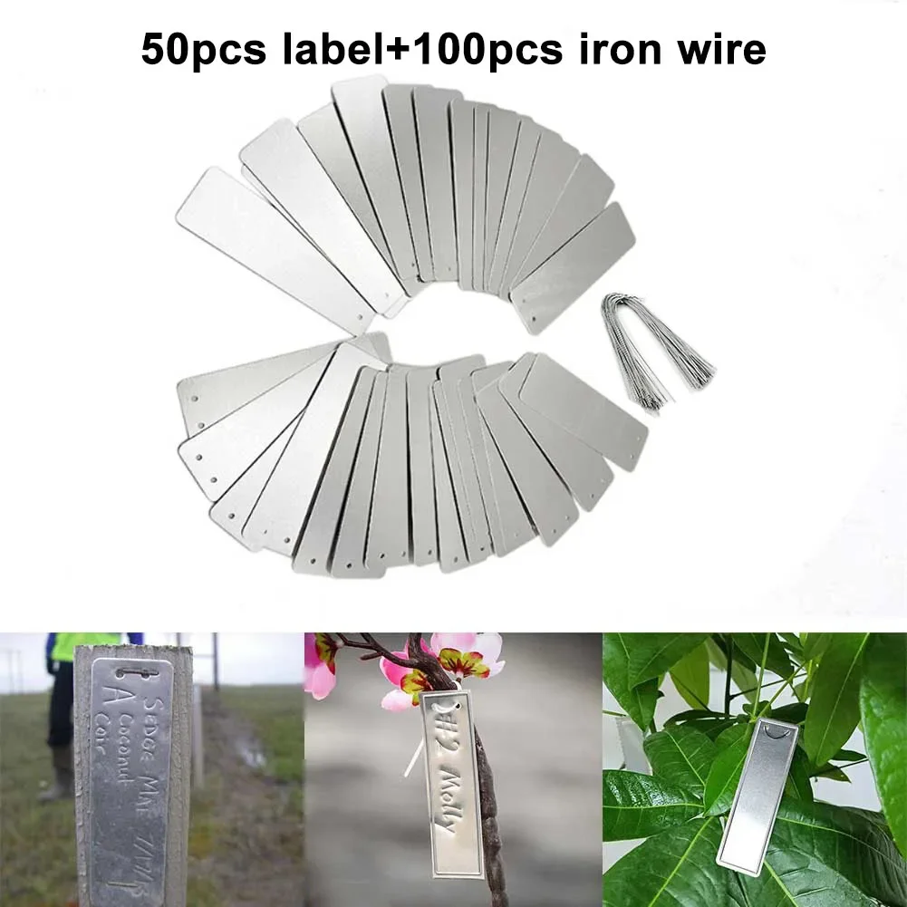 20/50 Pcs Aluminum Plant Labels Double Sided Metal Labels Tree ID Tags Waterproof For Garden Supplies Planting Accessories