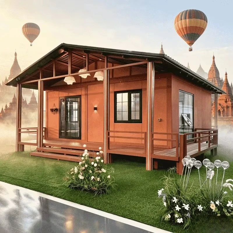 40ft Container Tiny Home Foldable Prefab Portable Modular Mobile Office Living Expandable Quick Assembly