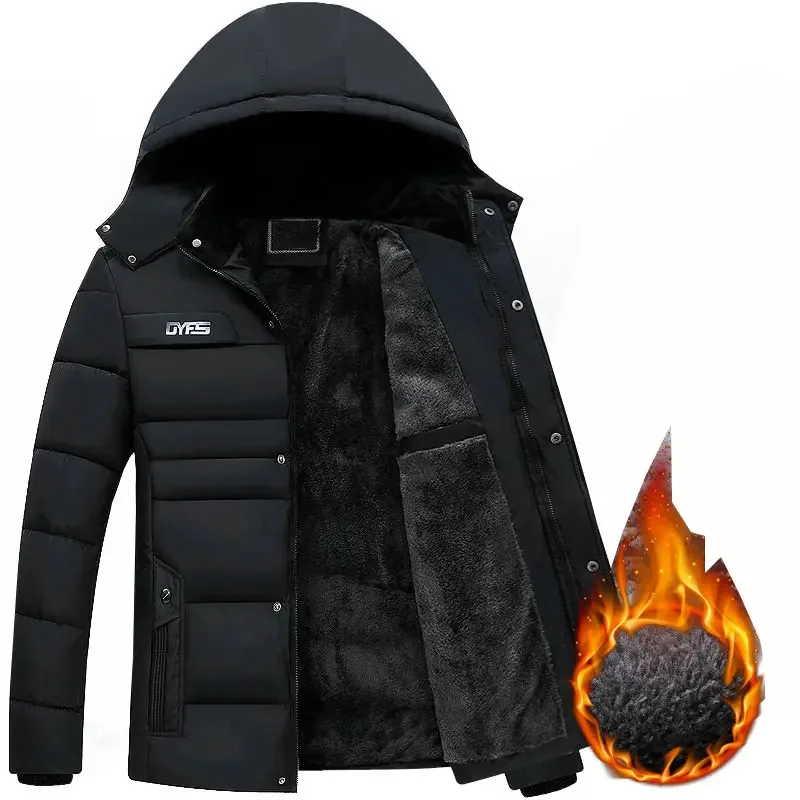 Parka invernale caldo spesso da uomo in pile con cappuccio da uomo giacca invernale cappotto militare giacche da carico cappotto da uomo Streetwear Dropshipping