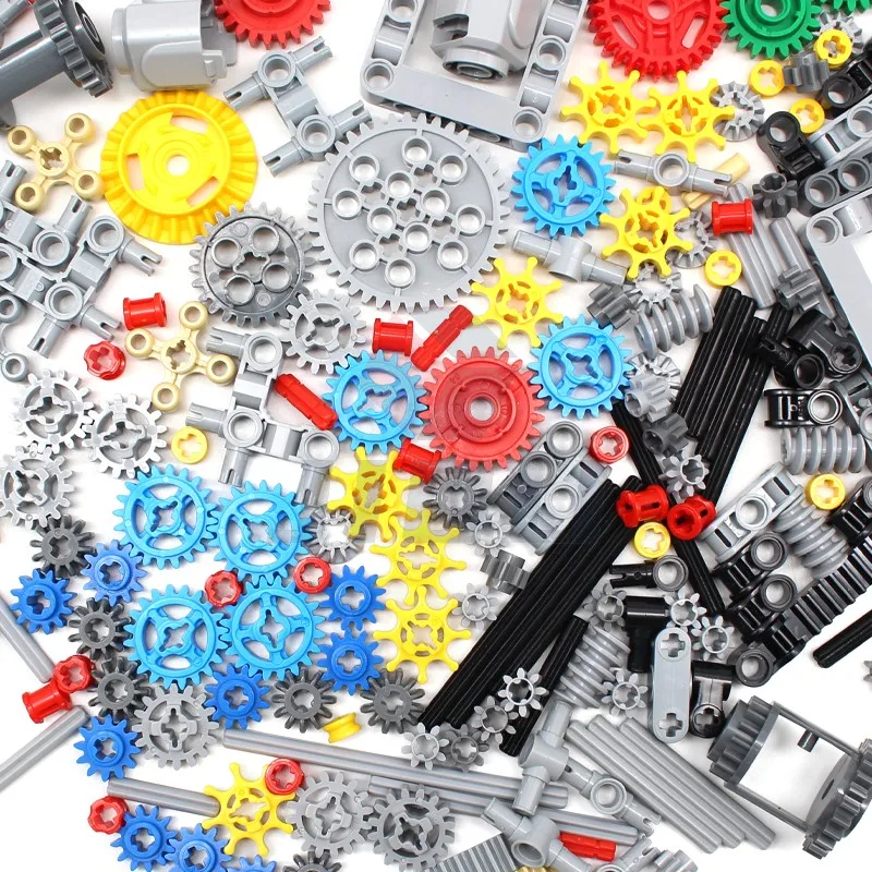 252Pcs High-Tech Parts differential gear Axle Connector Shock Absorber Liftarm Building Bricks Blocks Set MOC  Accessory Toy