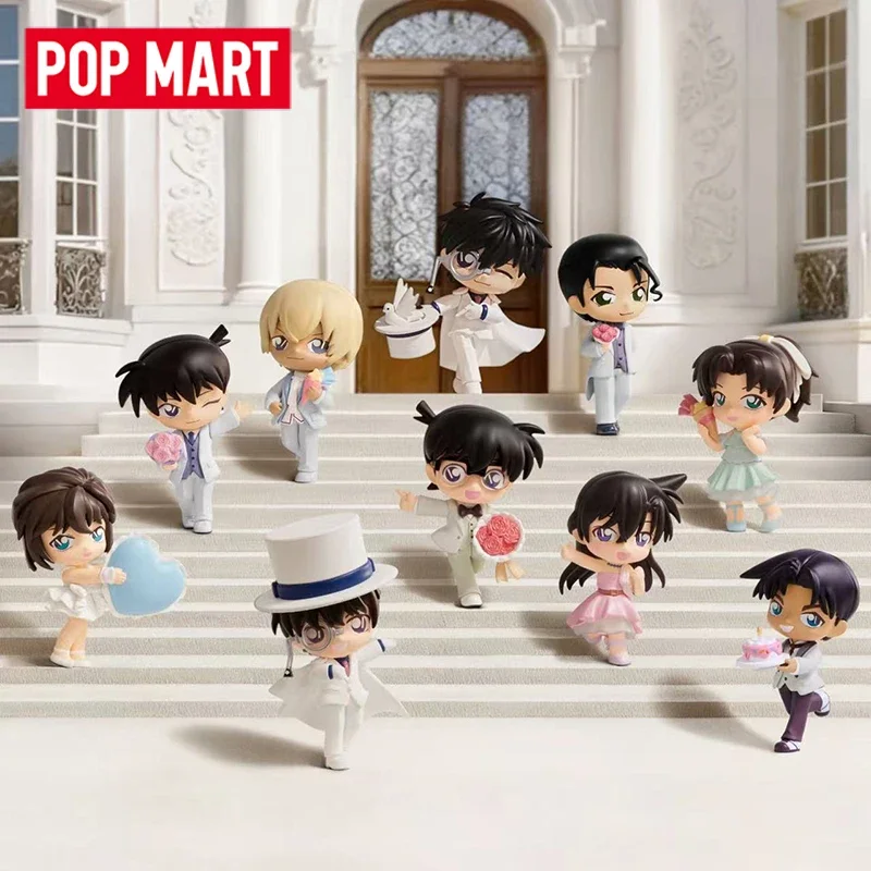 POP MART Detektiv Conan Jubiläumsfeier-Serie Blind Box Mystery Box Spielzeug Kawaii Ornamente Figuren Wohndekor Schreibtisch-Deko