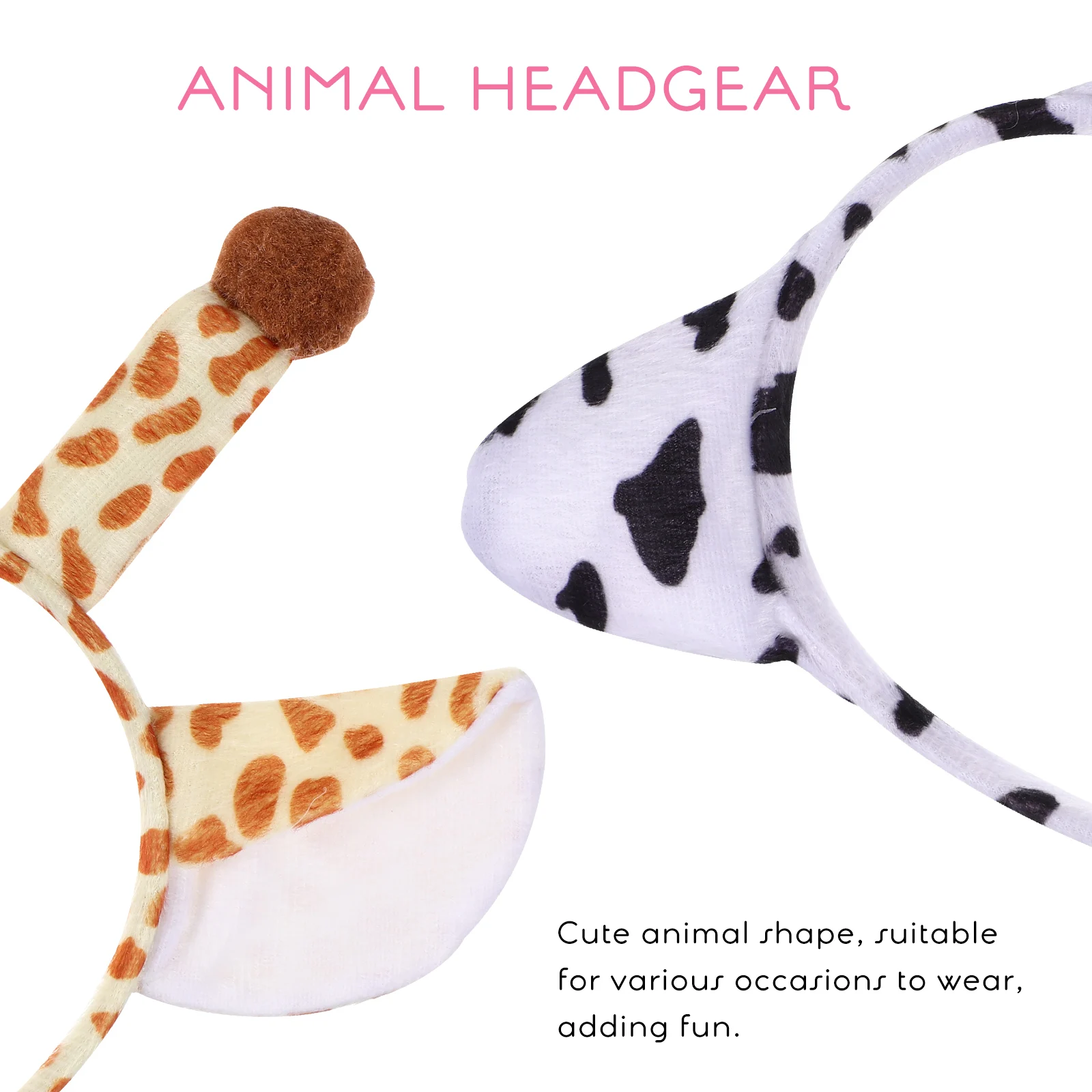 

6pcs Animal Animal Costume Props Set Funny Fabric Headbands for Women Girls Cartoon Ears Cosplay Props Party Accessories