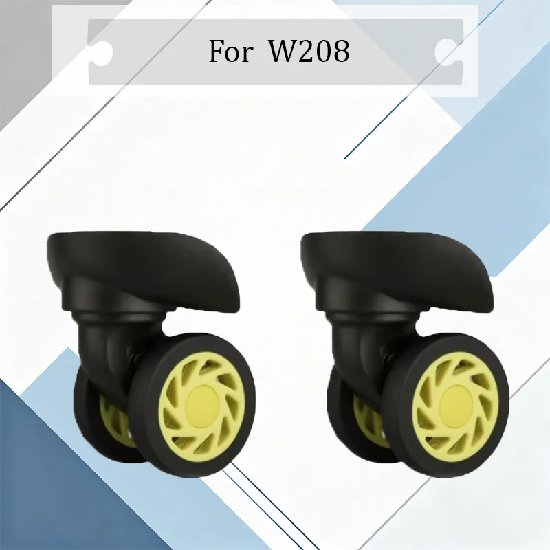 

For W208 Wear-Resistant Luggage Wheels 360° Rotation TPU Mute Steel Core Universal Suitcase Repair Parts