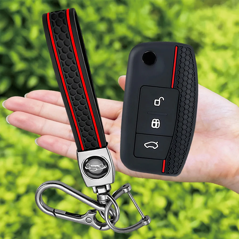 Keychain car key case cover key holder for Ford Focus mk2 C Max S-MAX EcoSport Fusion Fiesta Mk7 Cowgar Mondeo 2 Mustang Mach