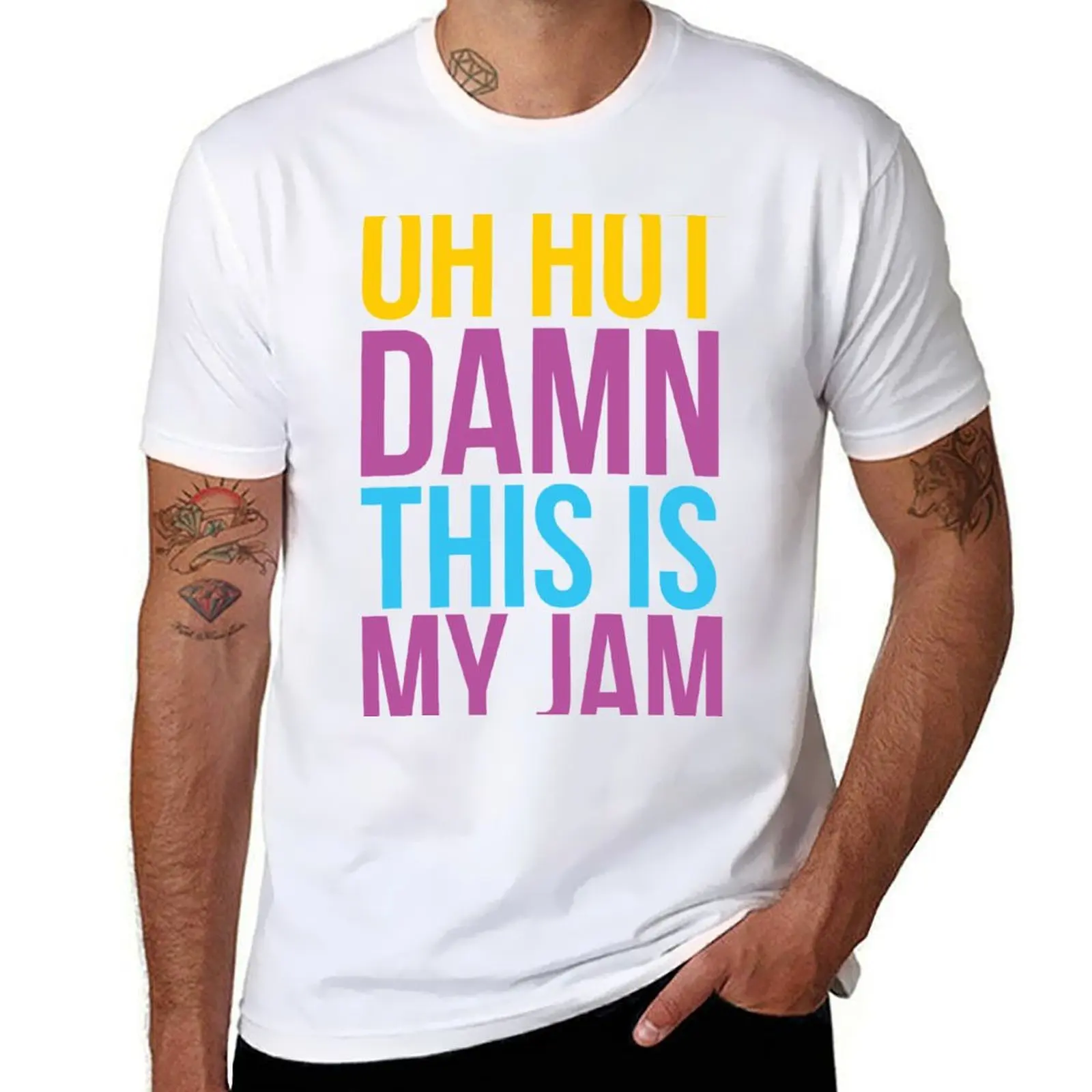 

Oh hot damn, this is my jam T-Shirt funny t shirts cotton t shirts for man graphic vintage T-shirt