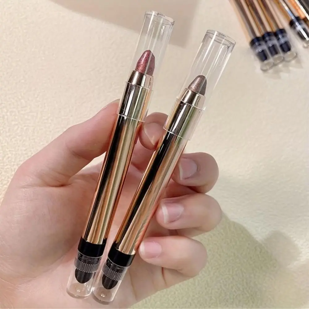 1Pcs Durable Double End Eye Shadow Stick Longlasting Glitter Eyeshadow Pencil Matte 6 Colors Lying Silkworm Pen Makeup Cosmetic