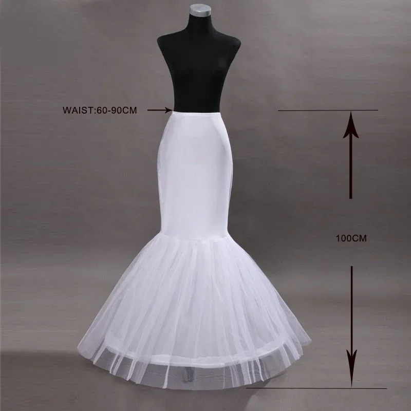 Wholesale Mermaid Petticoat 1 Hoop Bone Elastic Wedding Dress Crinoline Bridal Petticoat Cheap Wedding Accessorie