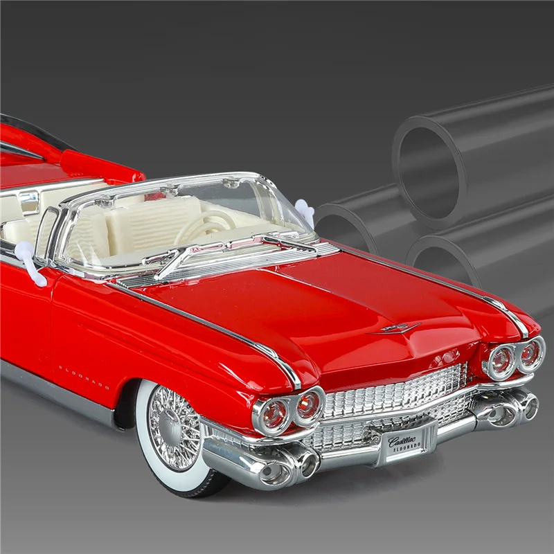 1/24 Pink Eldorado Biarritz Series 62 Alloy Car Model Diecast Metal Classic Sports Vehicles Car Model Sound Light Kids Toys Gift