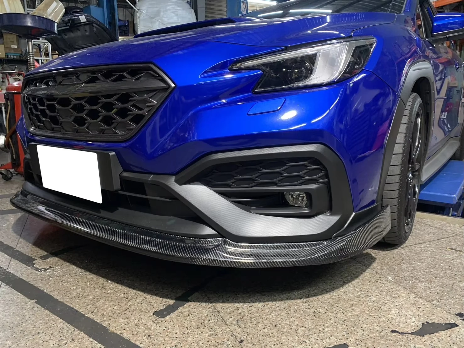 Lip Bumper Depan Serat Karbon Gaya CS, Hanya untuk WRX 2022-2024