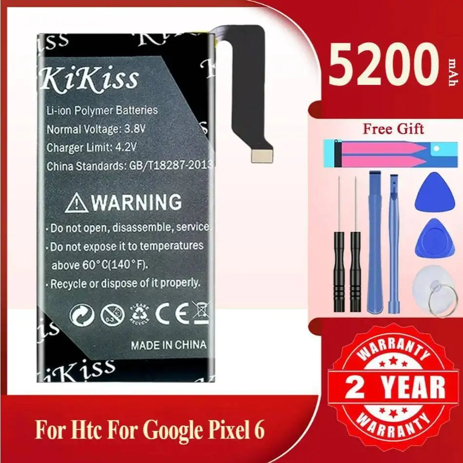 

5200Mah Kikiss Battery GMSB3 For HTC Google Pixel 6