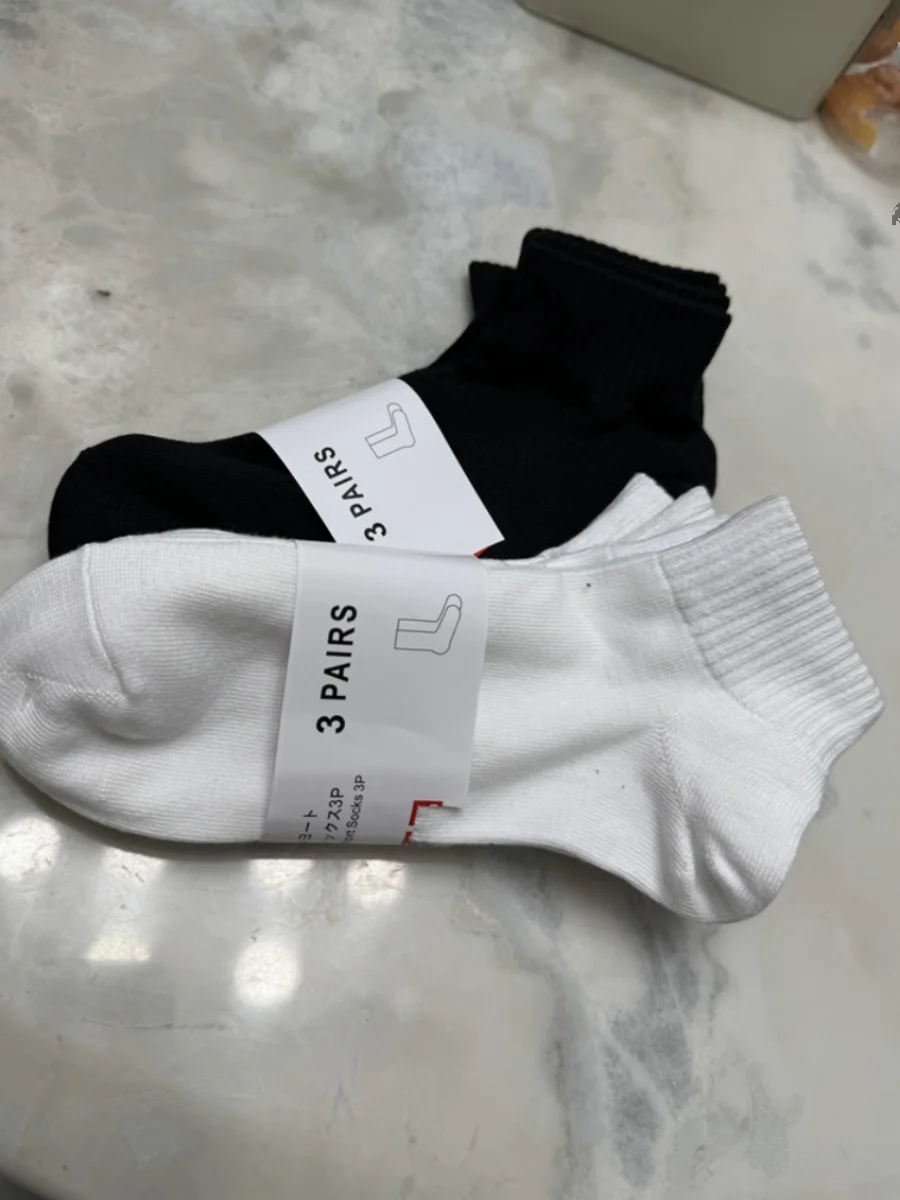 

Men's Sport Short Socks Breathable Sweat Absorbent Pure Color Versatile Thin Summer Socks for Try on Room Hiking And Traveling