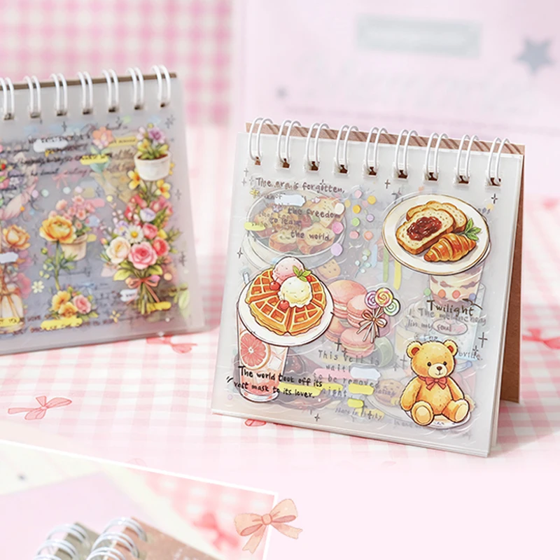 

Mr.Paper 40Sheets Waterproof Clear PET Stickers Watercolor Food & Flower for Journal Scrapbooking DIY Diary Greeting Card Album