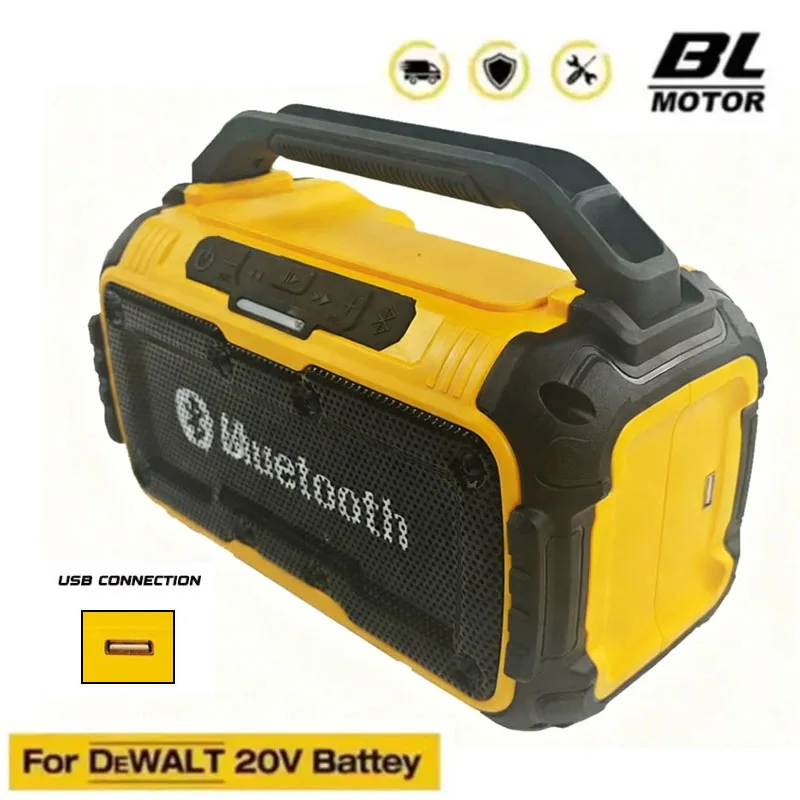 

Портативный Bluetooth-динамик, совместимый сабвуфер, уличная строительная площадка, водонепроницаемый громкоговоритель, стерео объемный звук