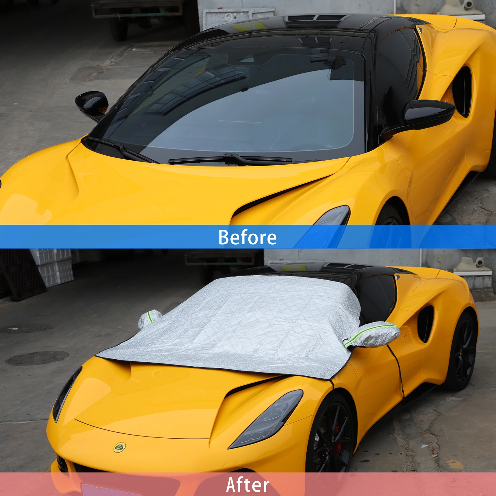 For Lotus EMIRA 2021-2023 Car Windshield Snow Anti Frost Cover Windproof Winter Ice Snow Shield Trim Car Accessories