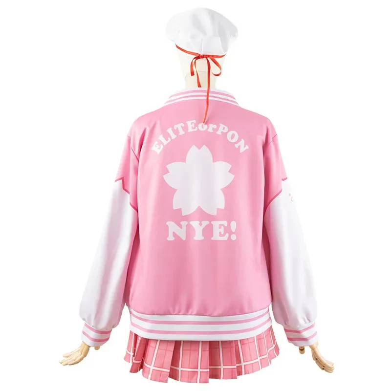 YiyiSingXeng аниме Vtuber Hololive Sakura Miko, карнавальный костюм горничной YouTuber, сексуальная розовая форма JK, платье Лолиты на заказ
