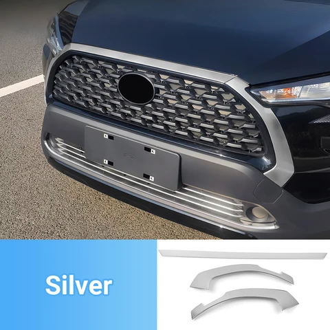 Декоративная Накладка На Передний Бампер Toyota Corolla Cross XG10 2021-2025 Из Нержавеющей Стали С Хромированным Покрытием
