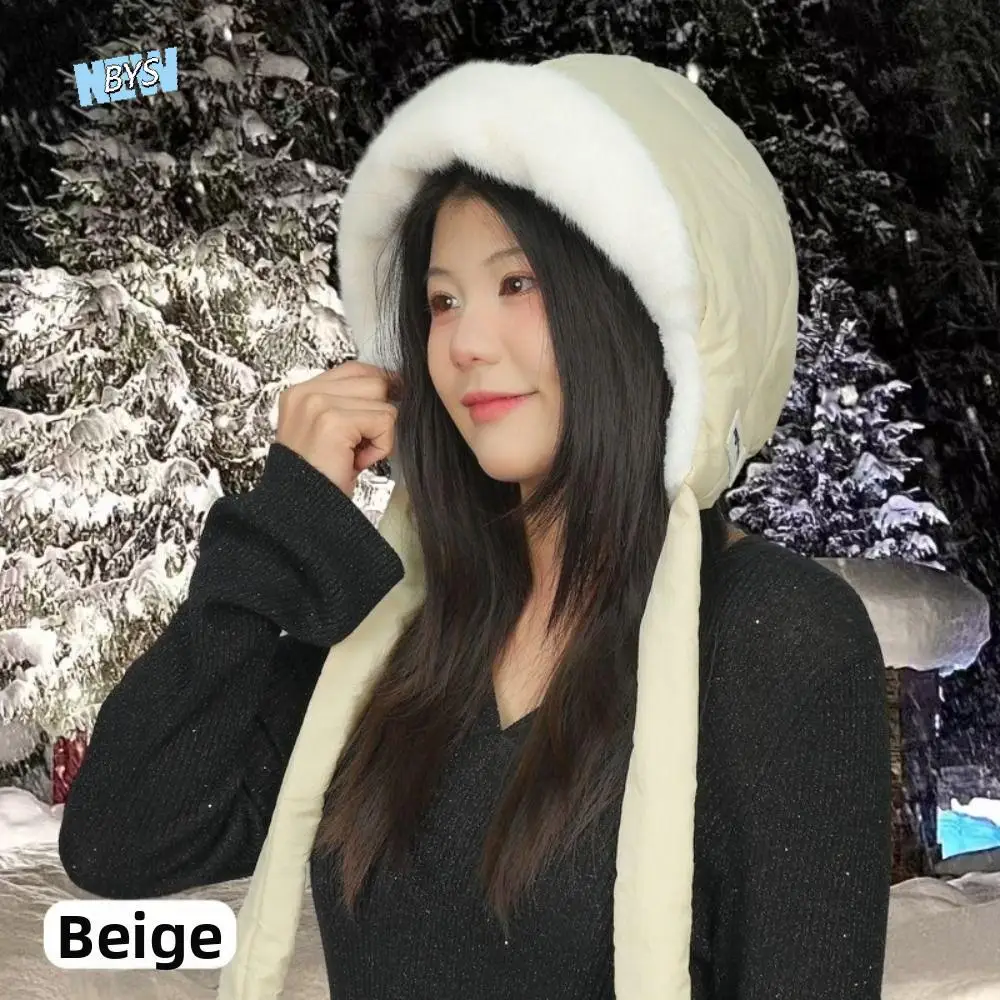 

Gifts Korean Style Ear Protection Hat Windproof Thickened Plush Pullover Hats Comfortable Headgear Plush Earmuffs Cap Girls