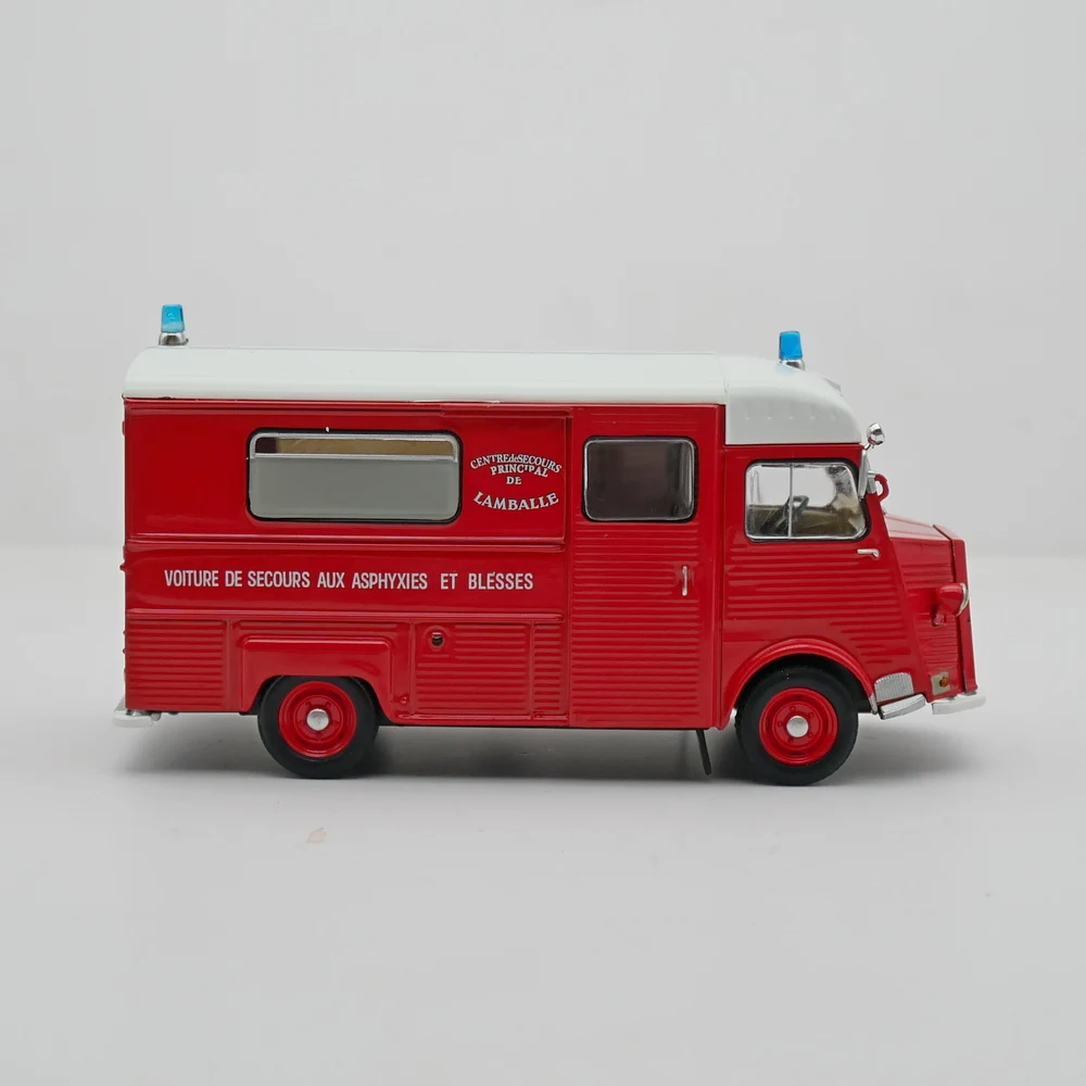 Diecast ixo 1:43 escala citroen tipo hy citroen h motor de bombeiros liga modelo de carro brinquedo colecionável presente lembrança exibição ornamento
