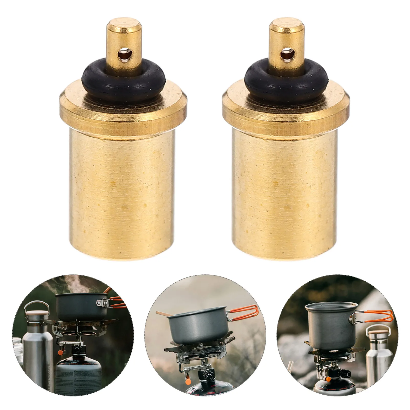 

2Pcs Propane Refill Adapter for Disposable Canisters Compact Brass Hose Adapter Camping Hiking Fuel Transfer System Compatible