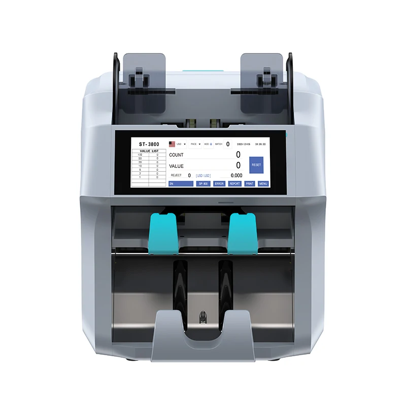 30 Currencies Two Pocket Multi Currencies Mixed Value Counting Banknote Sorter Money Counter And Cash Currency Sorting Machine